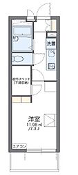 レオパレスGreenAmber 1Kの間取図画像
