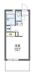 レオパレスマルヤ ワンルームの間取図画像