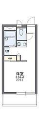 レオパレスエスパシオ21B ワンルームの間取図画像
