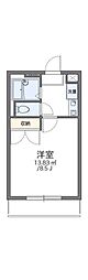 レオパレスみその 1Kの間取図画像