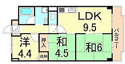 エムグランツ弐番館 3DKの間取図画像