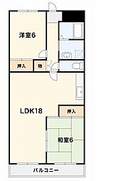 グランジュール淀川 2LDKの間取図画像