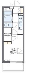 レオパレスイルニード3 1Kの間取図画像