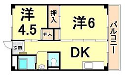 ビレッジハウス南清水タワー1号棟 4階/401