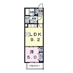 ヒカルサ尼崎若王寺 1LDKの間取図画像