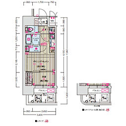 ソルテラスOSAKA GATE 1DKの間取図画像