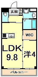 Amulet 1LDKの間取図画像
