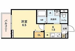 robot home 尼崎センタープール前 1Kの間取図画像