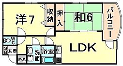 アクティモリノブ 2LDKの間取図画像