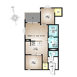 REGALEST LA NAUAGE 武庫川 2LDKの間取図画像