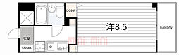 猪名寺パークマンション・2 1Kの間取図画像