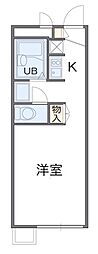 レオパレスブリリアントエトワール 1Kの間取図画像