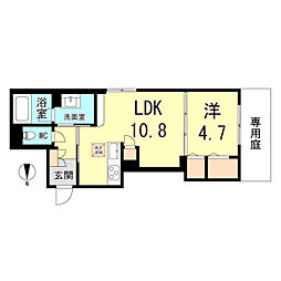 シャーメゾンアベリア 1LDKの間取図画像