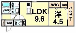 コートアッキーノ 1LDKの間取図画像