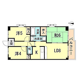 ストーク南塚口 3LDKの間取図画像