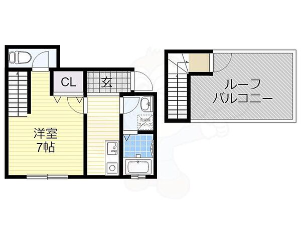 オリエントシティ林寺 ｜大阪府大阪市生野区林寺４丁目(賃貸アパート1K・2階・24.98㎡)の写真 その2