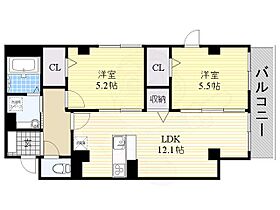 プリムール松崎町  ｜ 大阪府大阪市阿倍野区松崎町３丁目（賃貸マンション2LDK・2階・56.57㎡） その2