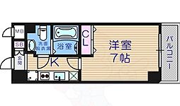 レグルス阿倍野 6階1Kの間取り
