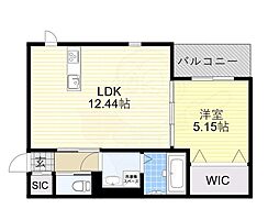 Leon両国 3階1LDKの間取り