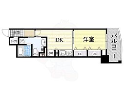ノステルコート夕陽丘 1LDKの間取図画像