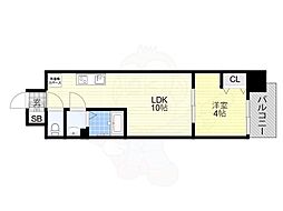 仮)AND TERRACE文の里 1LDKの間取図画像