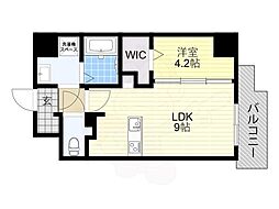 ミラージュパレス天王寺堀越町 1LDKの間取図画像