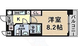 エス・レジデンス天王寺 1Kの間取図画像