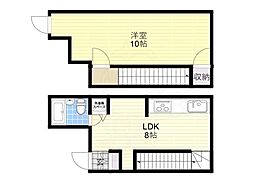 リッツマンション 1LDKの間取図画像