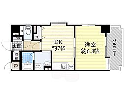 グランデール南今里 1DKの間取図画像