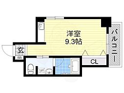 ヴィレッジリバー阿倍野 ワンルームの間取図画像