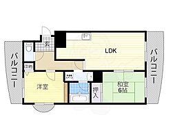 エクシード山坂 2LDKの間取図画像