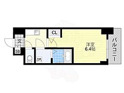 大阪市生野区巽西4丁目マンション 1Kの間取図画像