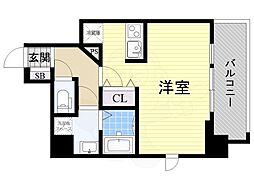 エイペックス四天王寺1 1Kの間取図画像