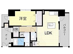 エステムプラザ阿倍野アイリード 1LDKの間取図画像