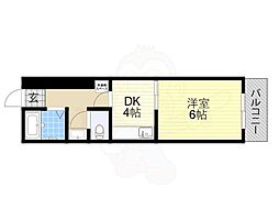 サン・クレール 1DKの間取図画像
