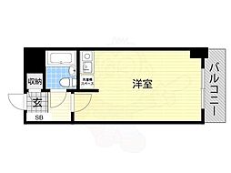 ライオンズマンション上本町第3 1Kの間取図画像
