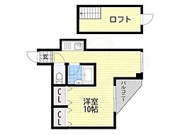 フローレンス橘 ワンルームの間取図画像