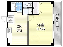 谷澤マンション 1DKの間取図画像