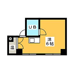 ハートイン野並 3階ワンルームの間取り