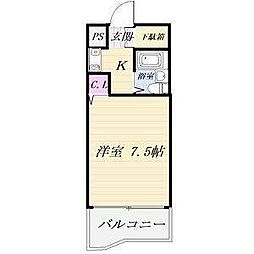 ジョイフル野並 1Kの間取図画像