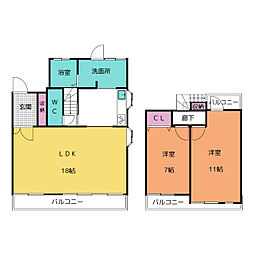 間取図画像 2LDK