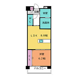 ココドール鳴子 1階1LDKの間取り