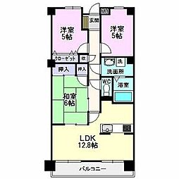 桃山ガーデンヒルズ 3LDKの間取図画像