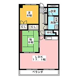 ファインパレス神ノ倉 2LDKの間取図画像