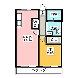 第一螺貝ビル 1LDKの間取図画像