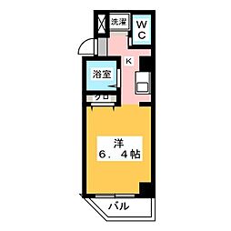 ラフィーネ野並 1Kの間取図画像