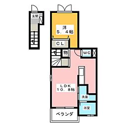 グラース 1LDKの間取図画像