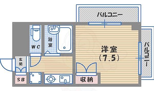 マンション23 ｜兵庫県西宮市田代町(賃貸マンション1K・2階・24.50㎡)の写真 その2