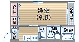 クレール上鳴尾 102 ｜ 兵庫県西宮市上鳴尾町（賃貸アパート1K・1階・31.39㎡） その2