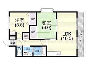 パレス野田  ｜ 兵庫県西宮市今津山中町（賃貸マンション2LDK・2階・55.80㎡） その2